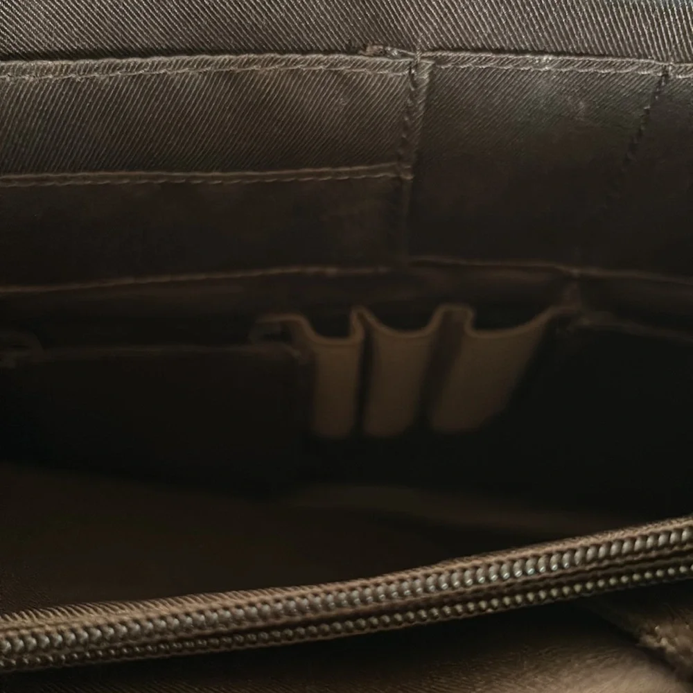 Vintage Wilson’s Leather Brown Crinkled Leather Shoulder Laptop Computer Bag